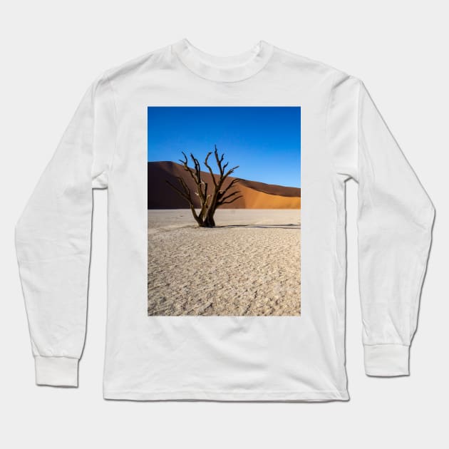 Tree on the salt pan. Long Sleeve T-Shirt by sma1050